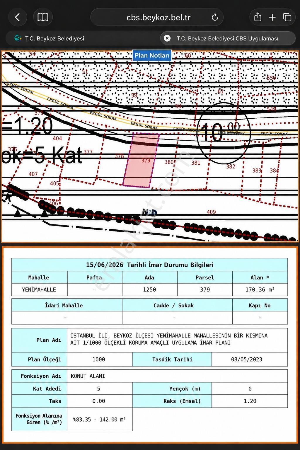 Beykoz Yeni Mahllede 5 Kat Konut İmarlı,emsal 1.20, 204 M² Alan — fotoğraf 3
