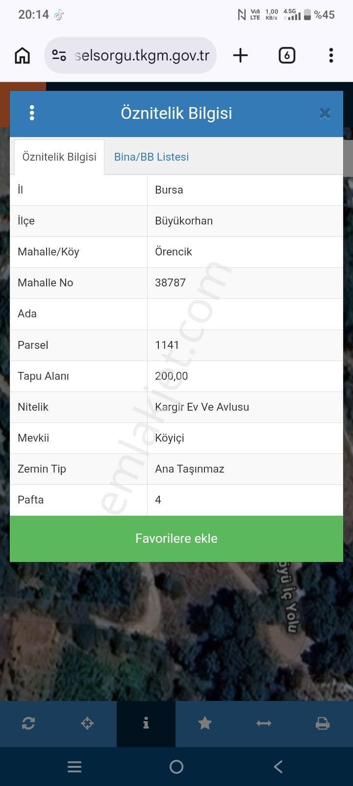 Büyükorhan Örencikte 200 M Kargir Ev Ve Arsası — fotoğraf 4