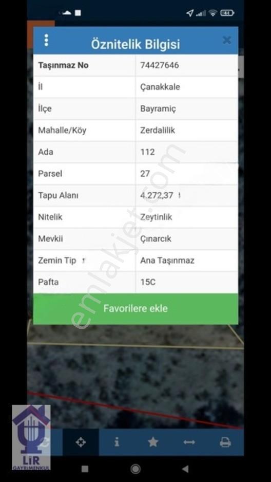 Lir Den Çanakkale Bayramiç Zerdalilik Te 4300 M2 Zeytinlik — fotoğraf 13