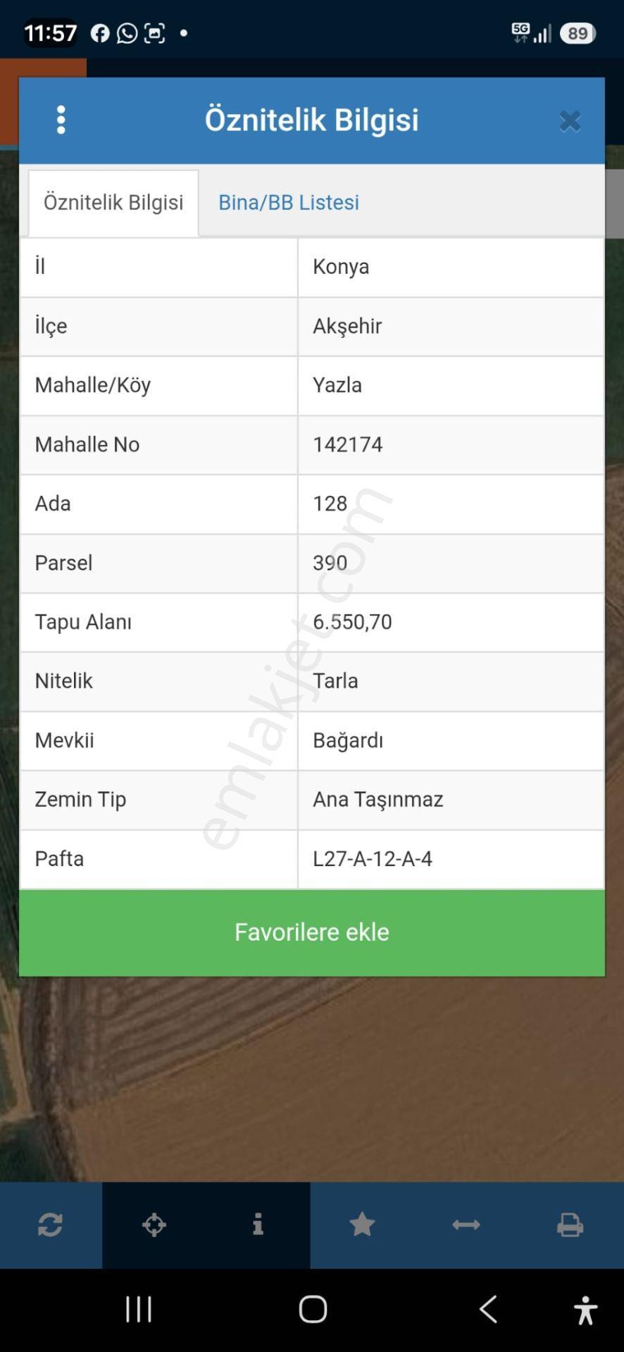 Bizim Emlaktan Akşehir Yazla Mahallesi'nde Satılık 6550 M² Tarla — fotoğraf 20