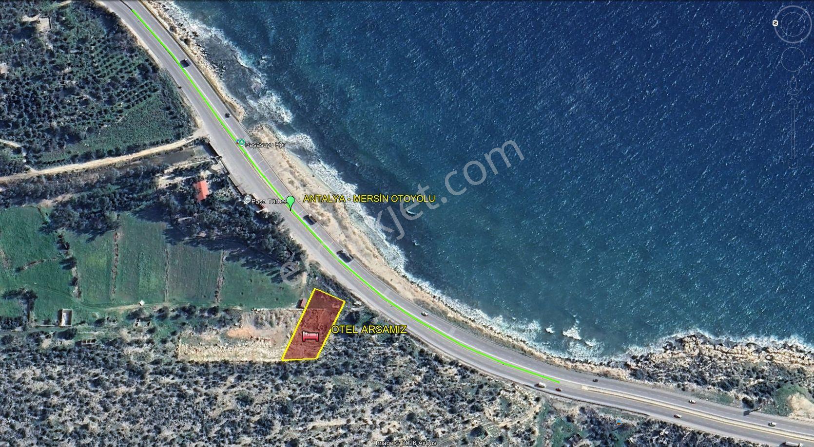 Mersin Erdemli Kızkalesinde Denize 50 Metre Mesafede 6996 M2 Otel Arsası — fotoğraf 12