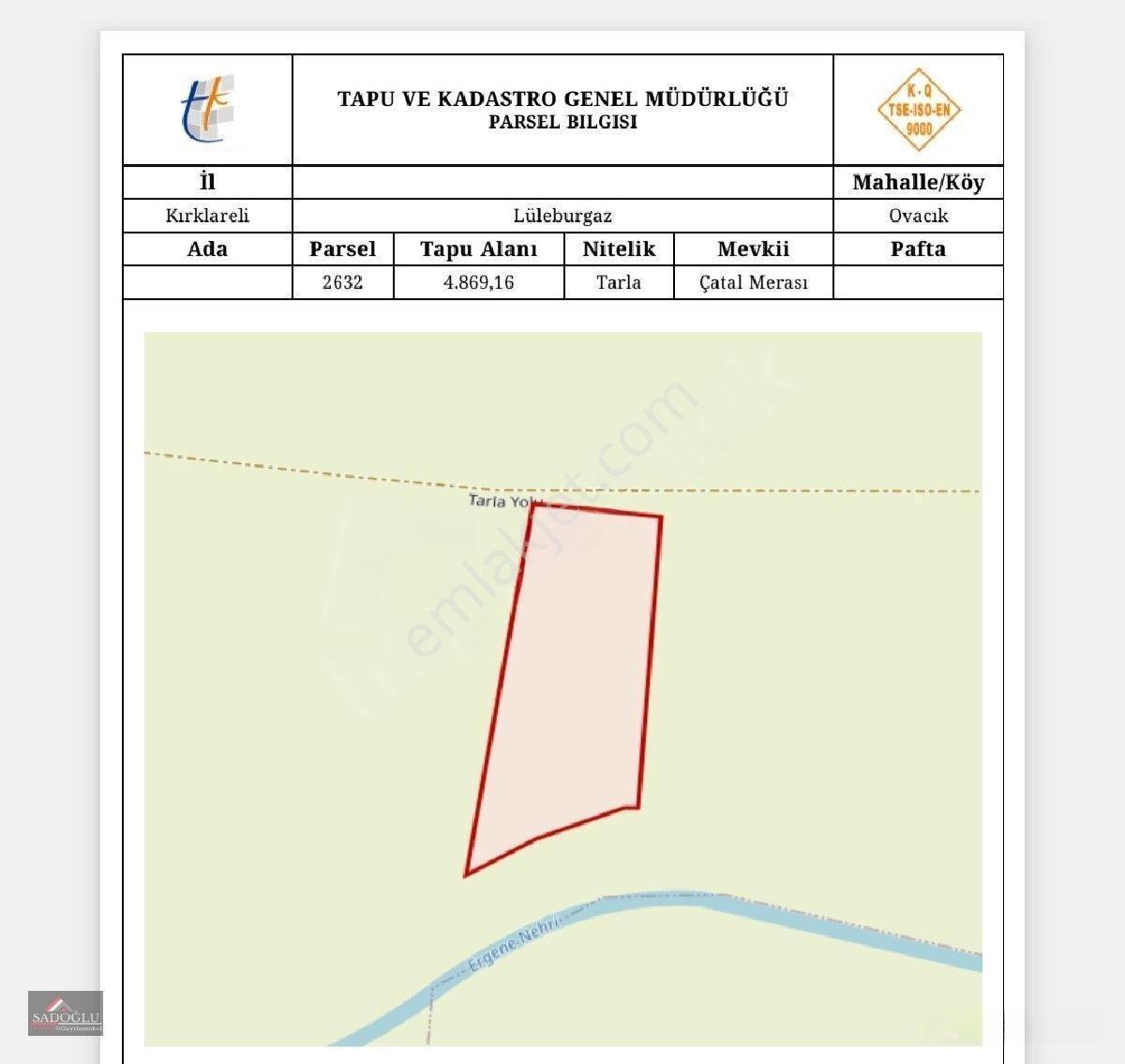 Acil Lüleburgaz Ovacık Köyün'de 4.869 M2 Satılık — fotoğraf 11