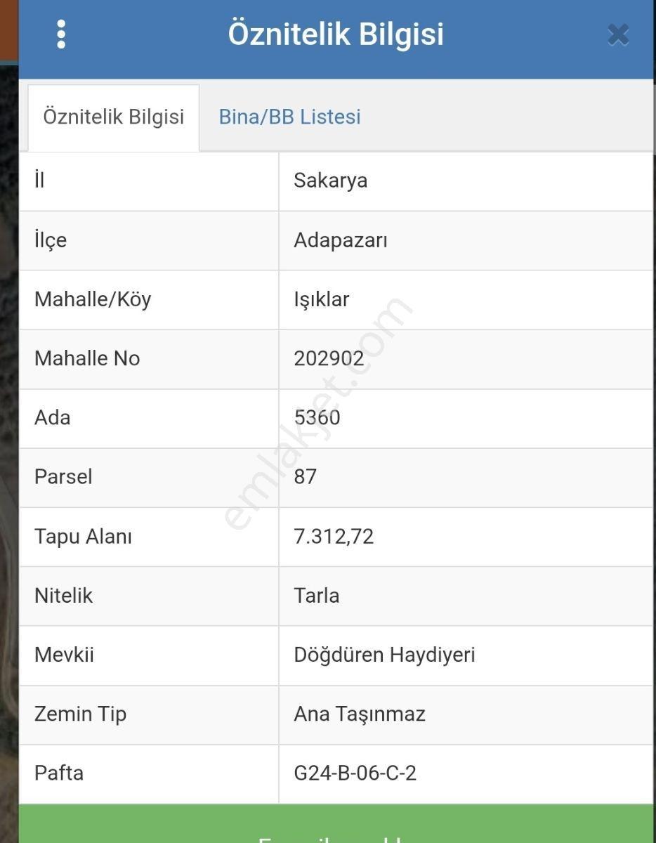 Sakarya/Adapazarı/Işıklar'Da 12.163M² Satılık Tarla — fotoğraf 9