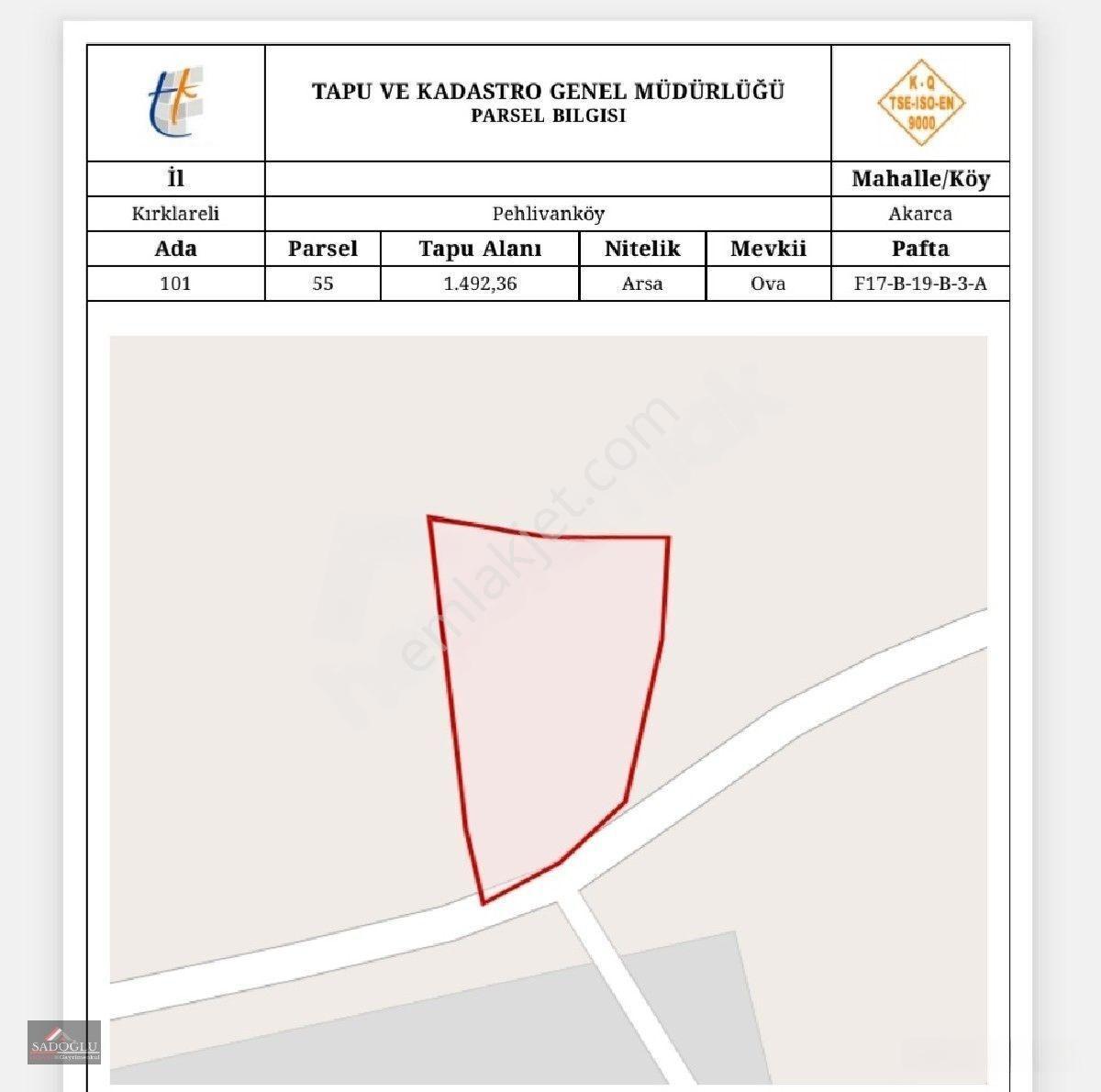 Pehlivanköy Akarca'da Satılık Arsa 1.500 M2 — fotoğraf 32