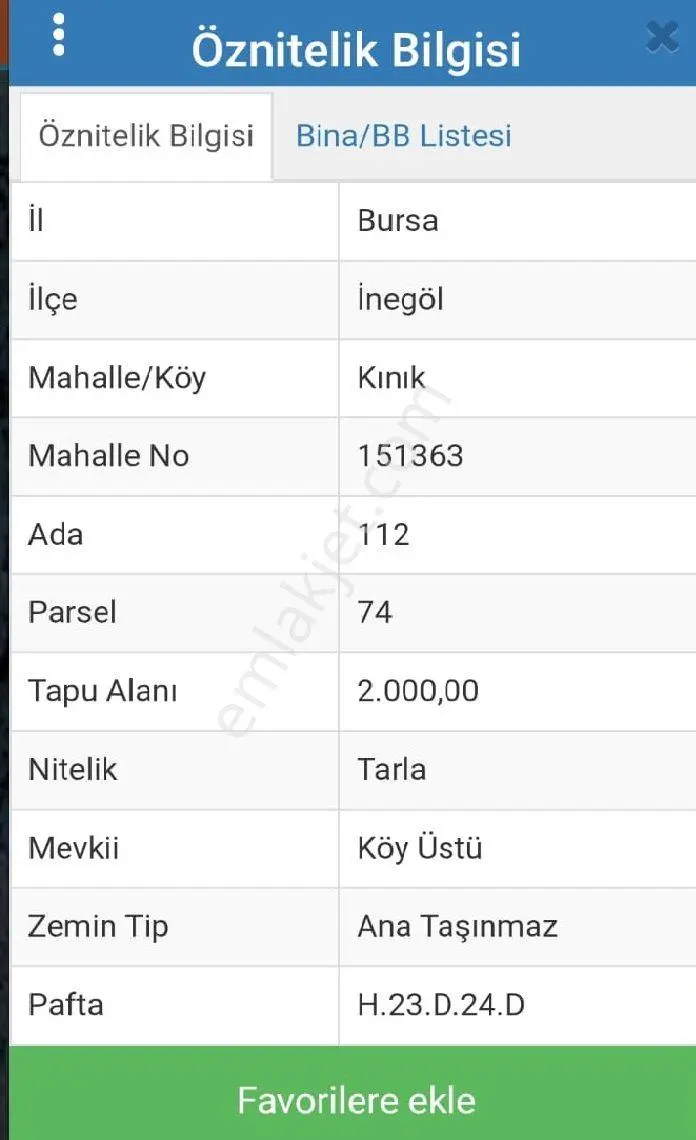 İnegöl Kınık Mahallesi 2000 M² Satılık Tarla — fotoğraf 3