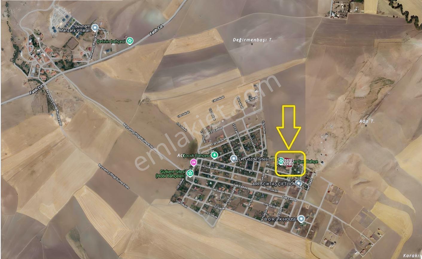 Beynam Tek Tapu Güzel Konum 1000m2 Köşe Arsa Etrafı Çevrili — fotoğraf 7