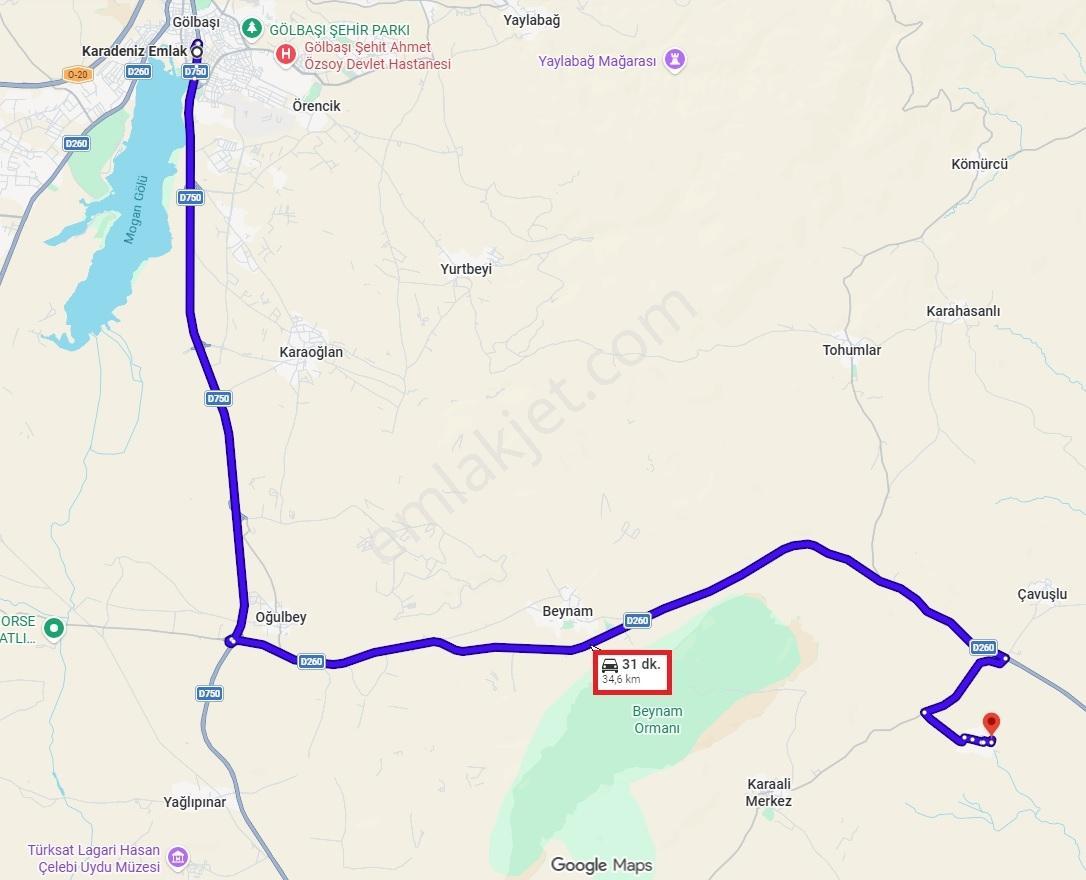 Beynam Tek Tapu Güzel Konum 1000m2 Köşe Arsa Etrafı Çevrili — fotoğraf 10