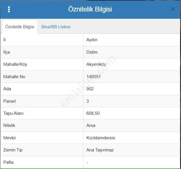 Didim Akyeniköy Seyrantepe 608,5 M² Villa İmarlı Müstakil Arsa