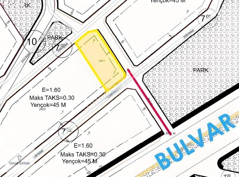 Köşe Başı 1.6 Yoğunluklu Alt Yapısı Hazır Yapılaşma Yanında