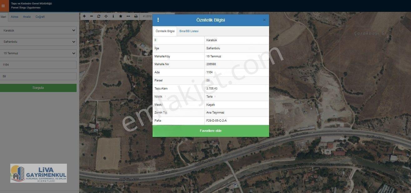 Karabük Safranbolu 15 Temmuz Mahallesinde 3708 M² Satılık Tarla, — fotoğraf 2