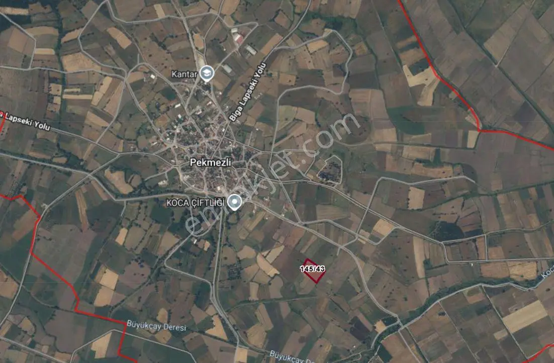 Çanakkale Biga Pekmezli Köyü’nde 9.151 M² Satılık Tarla — fotoğraf 3