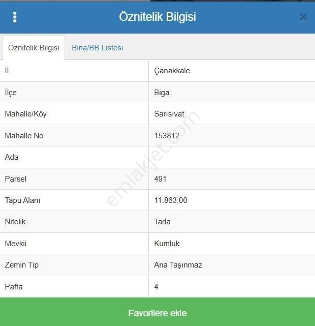 Çanakkale Biga Sarısıvat Köyü 11.863 M2 Satılık Fırsat Tarla — fotoğraf 6