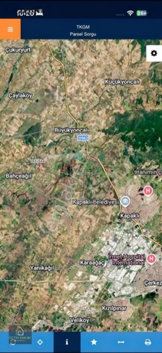 Çetin'den Kapaklı Bahçeağıl Asvalta 50 Metre Mesafede 1,328m² — fotoğraf 4