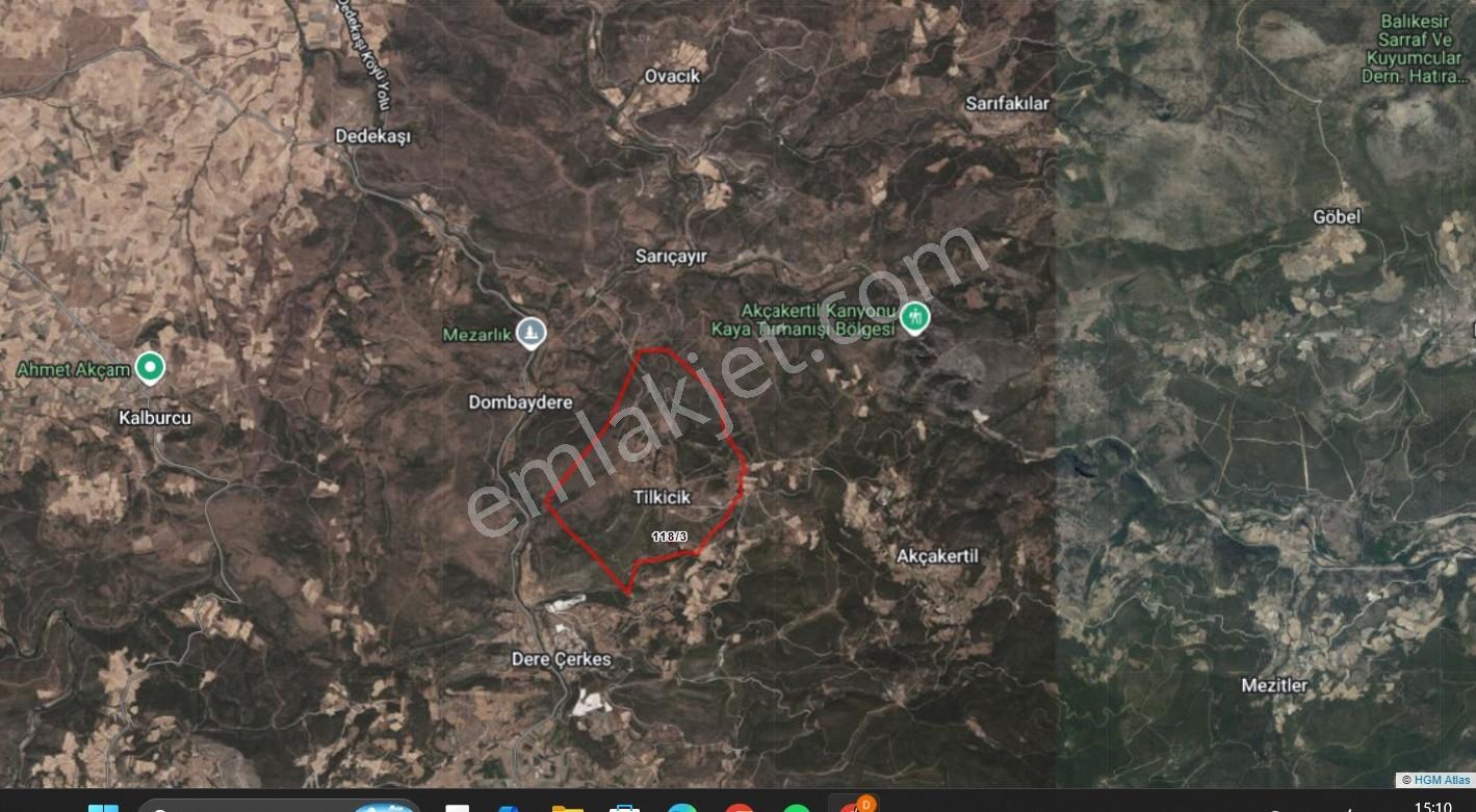 Mir'den Kepsut Tilkicik'de 4087 M2 Satılık Tarla — fotoğraf 7