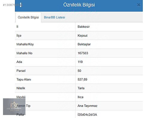 Esc Den Kepsut Ovasında Satılık 528 M2 Tarla — fotoğraf 5