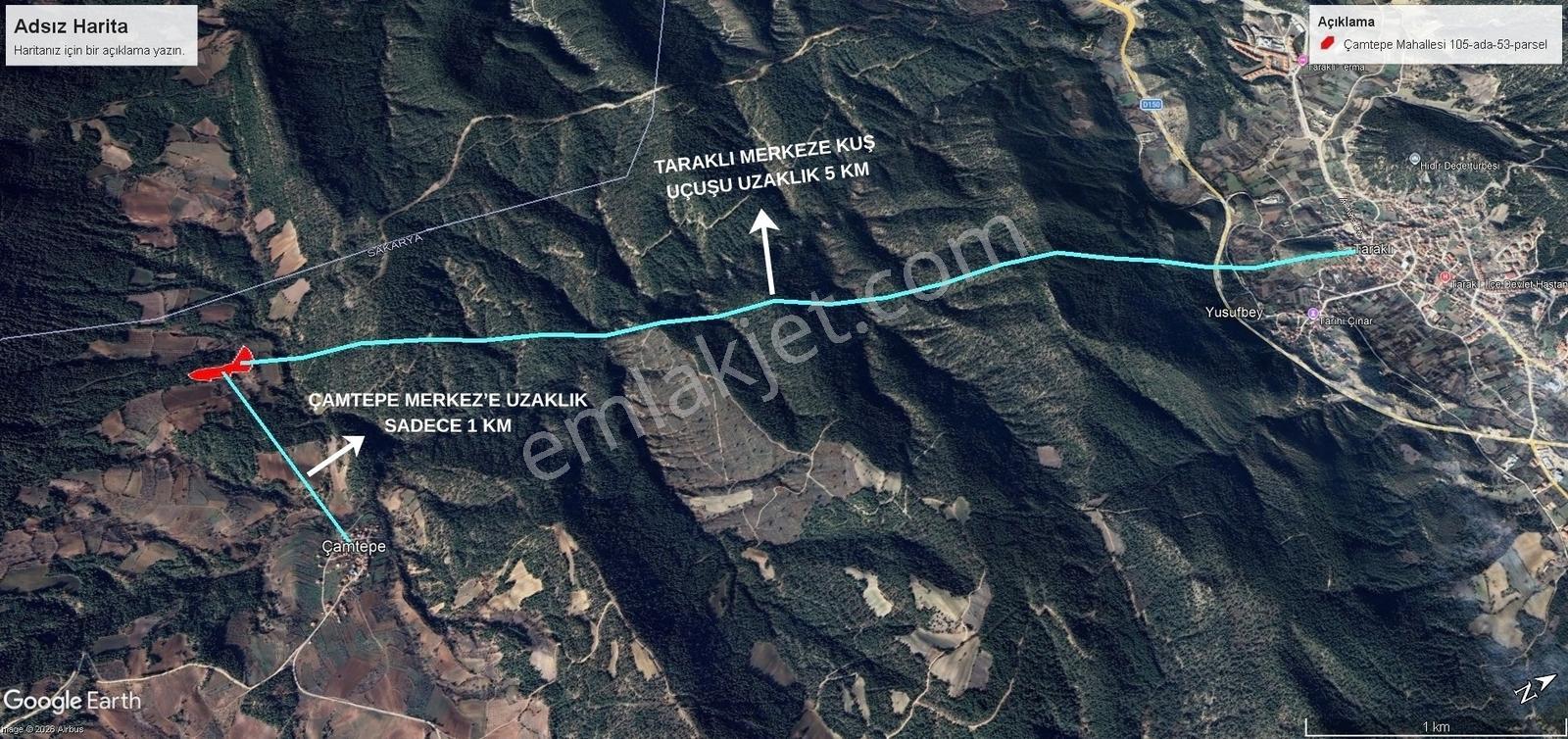 Remax Vira Özlem Şimşek'ten Taraklı Çamtepe'de 15.560m2 Tarla — fotoğraf 4