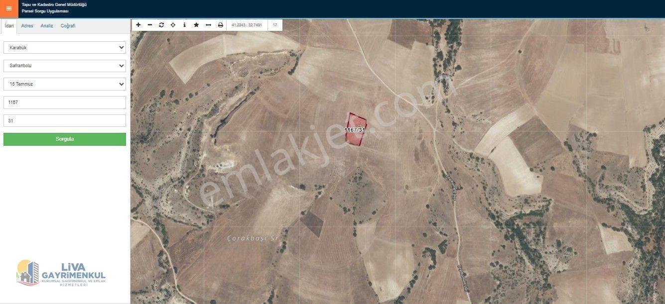 Karabük Safranbolu 15 Temmuz Mahallesinde 2646 M² Satılık Tarla, — fotoğraf 3