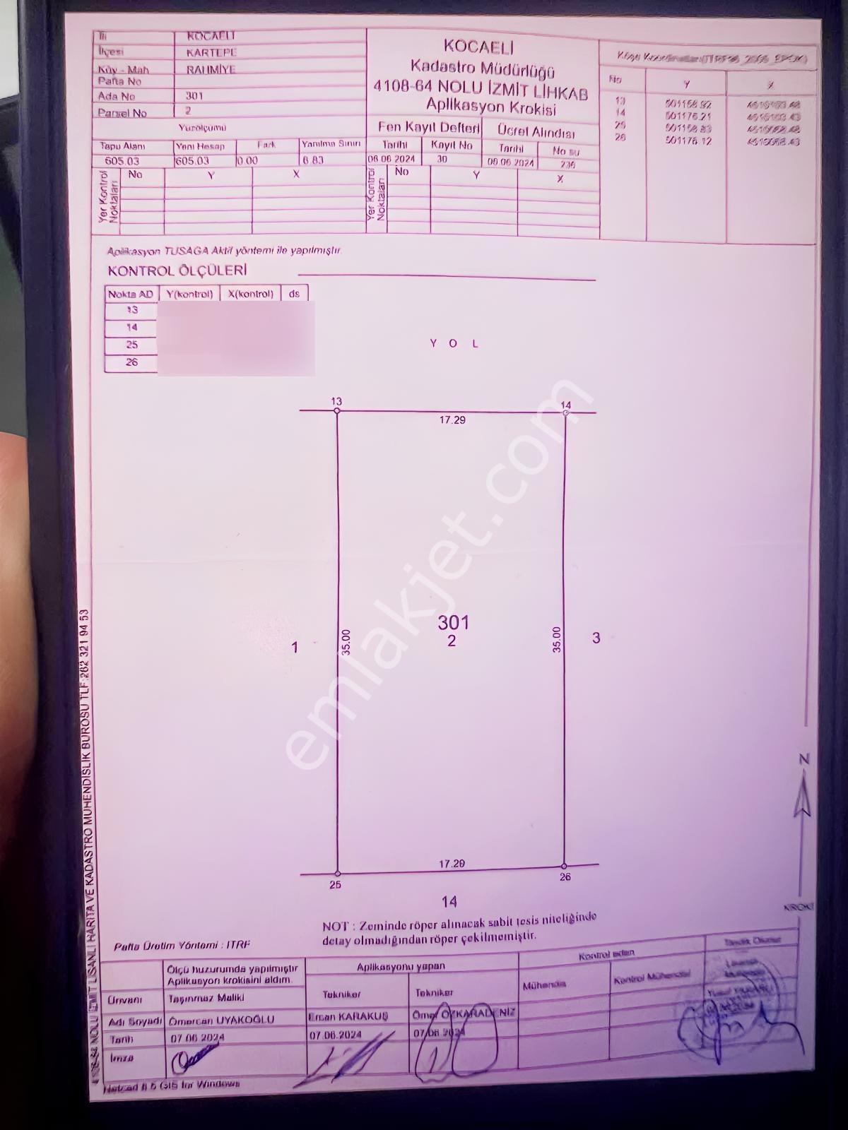 Kartepe Rahmiyede T3 Ticari İmarlı 605 M² Arsa.3 Kat.0.60 Emsal — fotoğraf 27