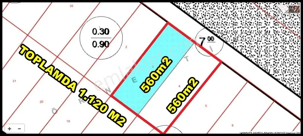 Weew'den Marmaracık'ta Caddeye Yakın 3 Kat İmarlı 1.120m2 Arsa — fotoğraf 2
