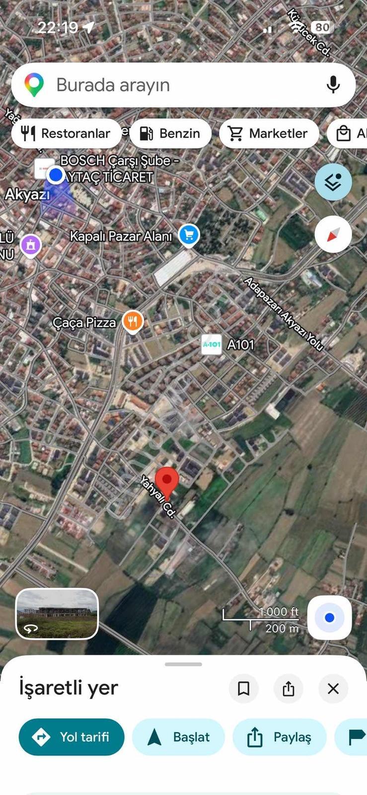 Mg'den Akyazı Merkez Yahyalı Caddesi Üzeri 400 M² İmarlı Arsa — fotoğraf 2