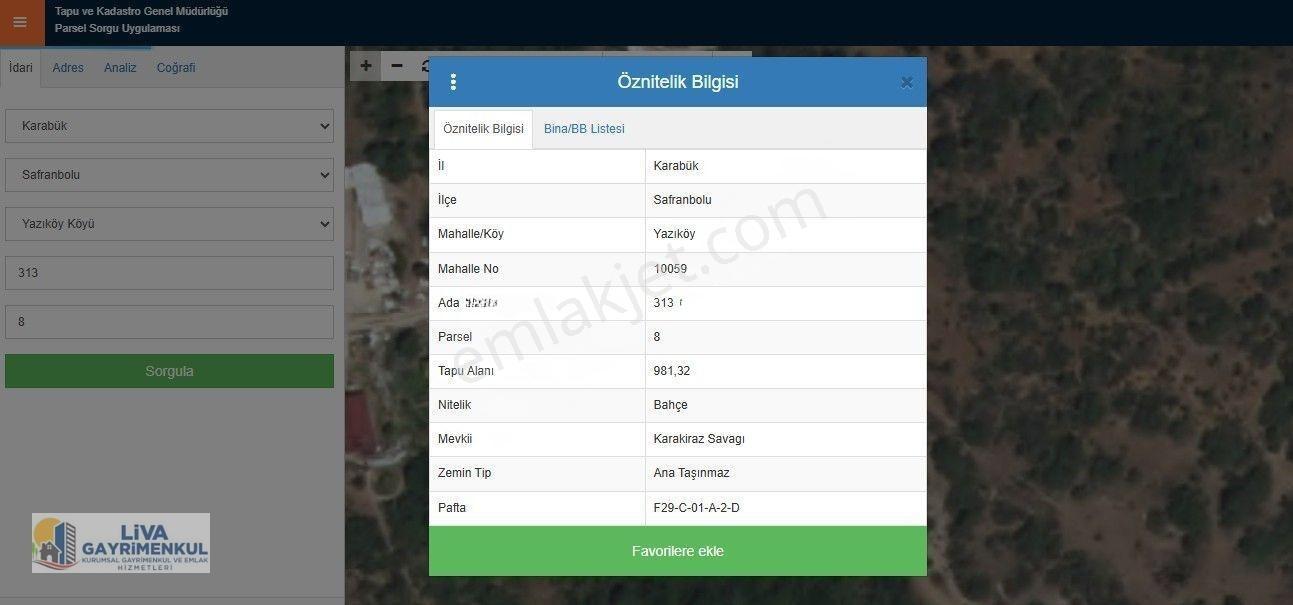 Karabük Safranbolu Yazıköyde 981 M² Satılık Bahçe, — fotoğraf 9