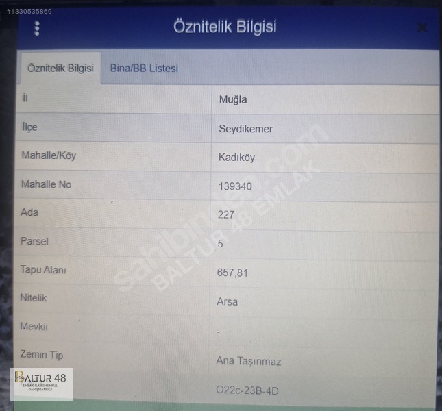 Seydikemer Kadıköy'de 657m² Konut İmarlı Arsa Fırsatı — fotoğraf 2