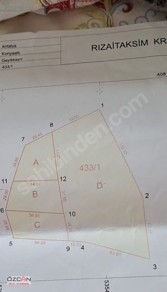 Geyik Bayırında 1574 M2 Tarla — fotoğraf 2