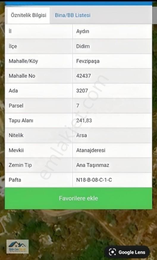 Didim Cem Emlak Tan Fevzipaşa Da Satılık 241 M2 Arsa — fotoğraf 33