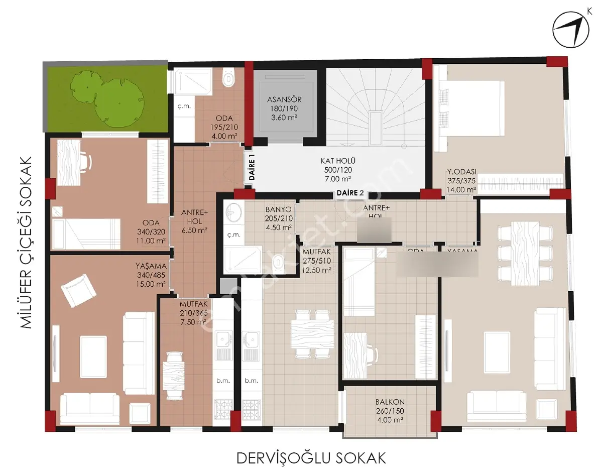 Rw Detay// 71 Evler Mah.projeden Sıfır 2+1 Satılık Daire — fotoğraf 2