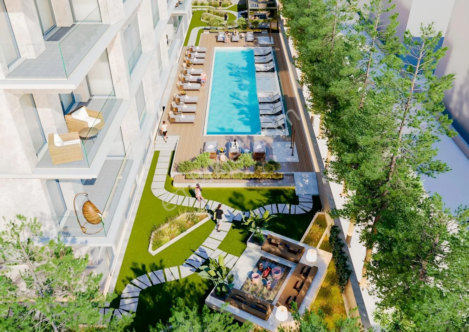 Suadiye Sahilde Az Katlı Butik Sitede 220 M2 Net Sıfır Daire — fotoğraf 32