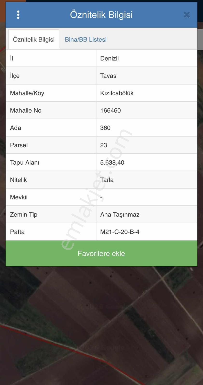 Acil Satılık Tavas Kızılcabölük'te 5638m2 Tarla — fotoğraf 5