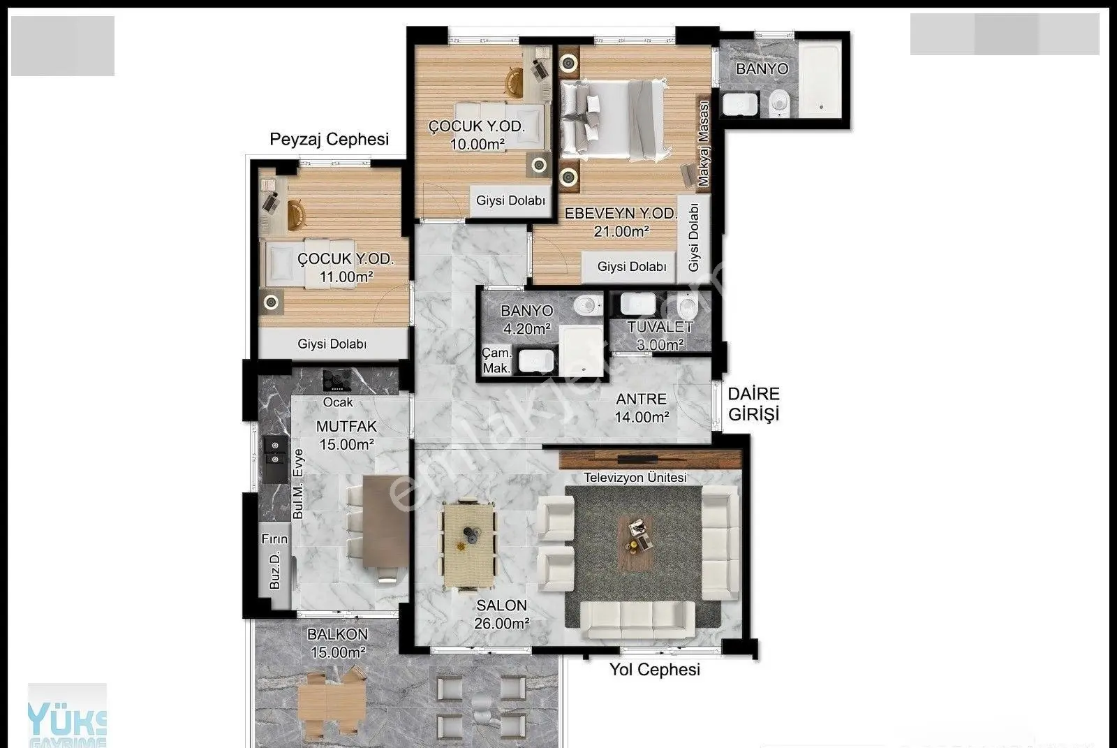 Denizli Çakmak Mahallesinde 3+1 170 M2 Havuzlu Lansmana Özel Satılık Fırsat Daireler — fotoğraf 22