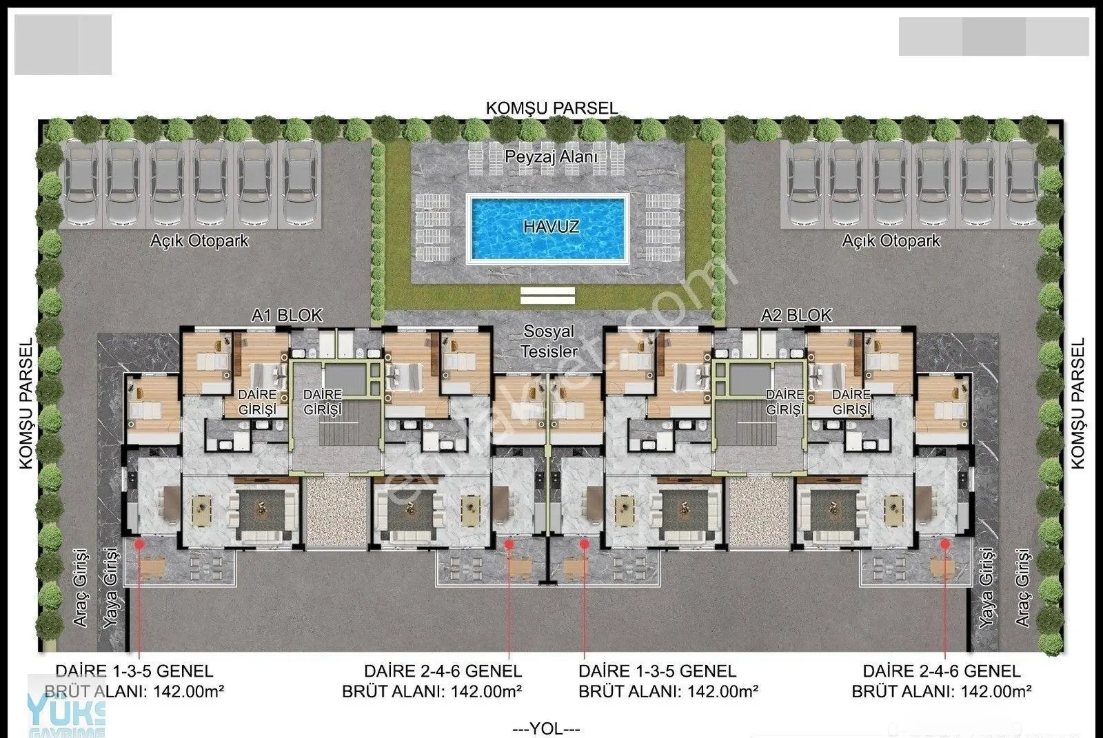 Denizli Çakmak Mahallesinde 3+1 170 M2 Havuzlu Lansmana Özel Satılık Fırsat Daireler — fotoğraf 29