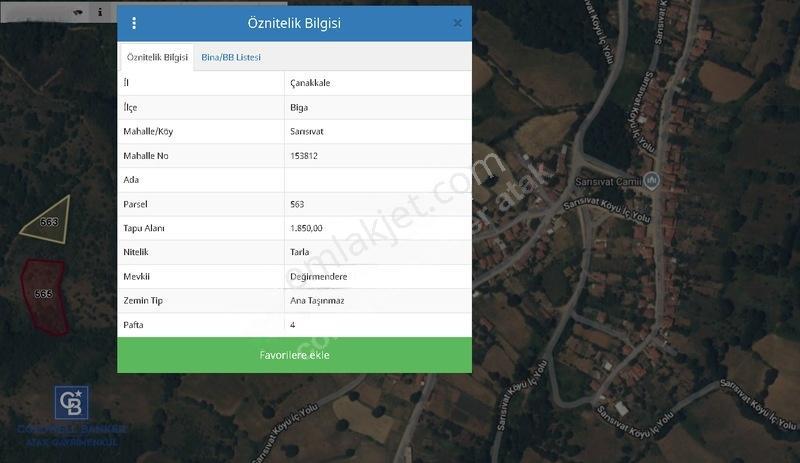Çanakkale Biga Sarısıvatta Köye Yakın 1.850 M² Yatırımlık Tarla — fotoğraf 3