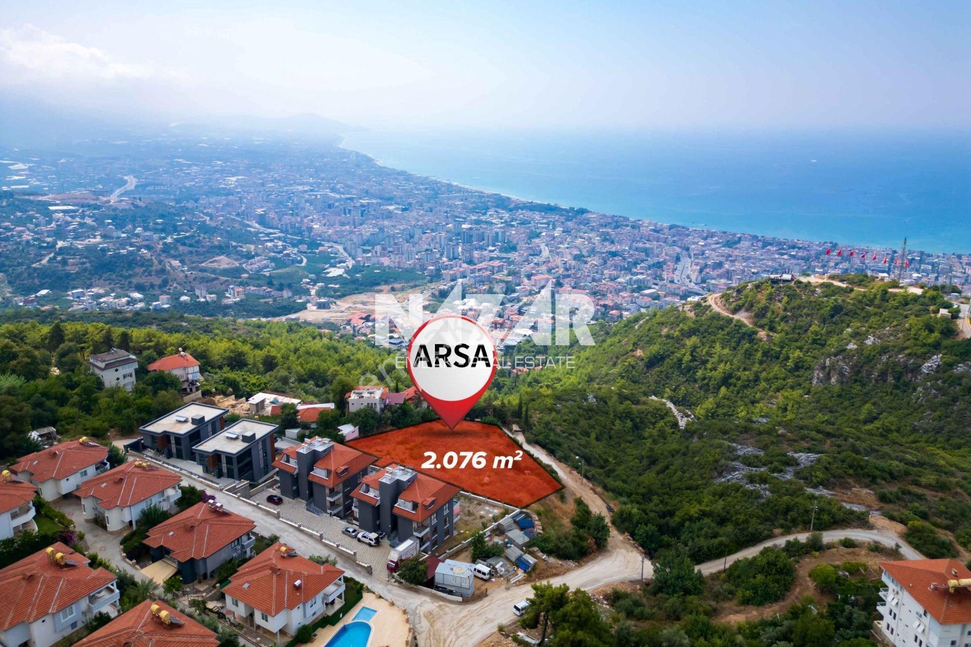 Alanya Büyükhasbahçe’de Deniz Manzaralı 2.076 M2 İmarlı Arsa — fotoğraf 3