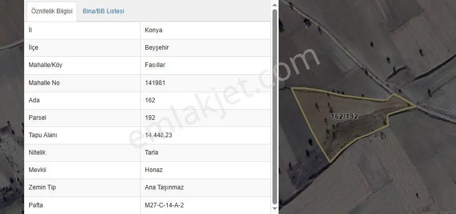 Beyşehir Fasıllar Mah. Honaz Mevkii Satılık Uygun Tarla Ceylanlar Emlaktan — fotoğraf 2