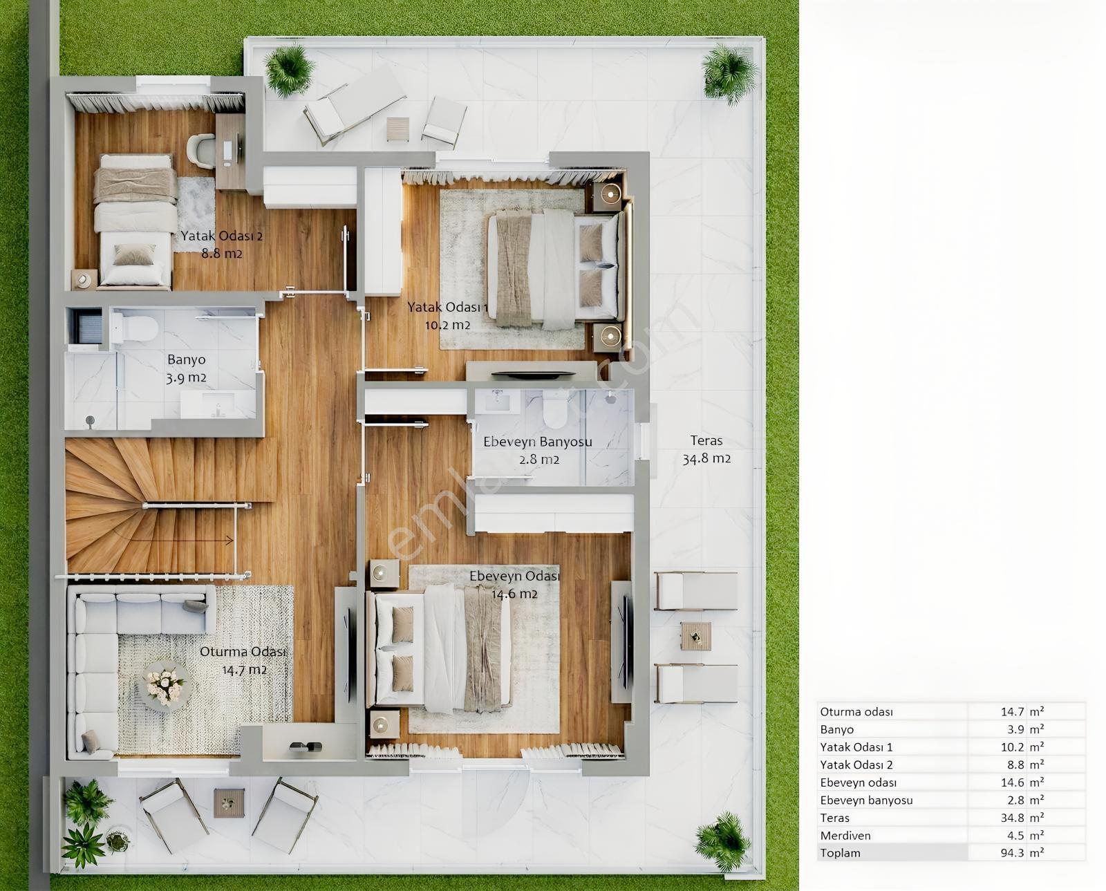 Silivri Ortaköyde Deniz Manzaralı 231m² Sıfır Villa Projesi — fotoğraf 6
