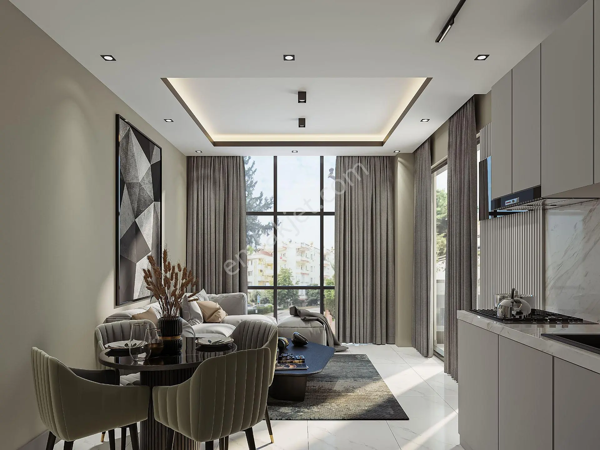 Alanya Merkez'de Projeden Satılık 7.kat Deniz Manzaralı 2+1 Daire — fotoğraf 2