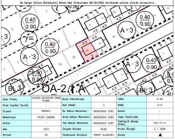 Yalova Merkez'de Deniz Manzaralı %40 - 3 Kat İmarlı Arsa — fotoğraf 14