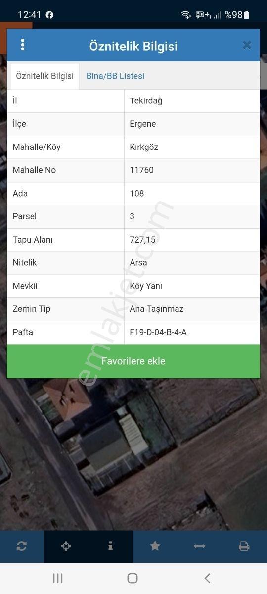 Ergene Kırkgöz Satılık 727 M² Arsa — fotoğraf 5