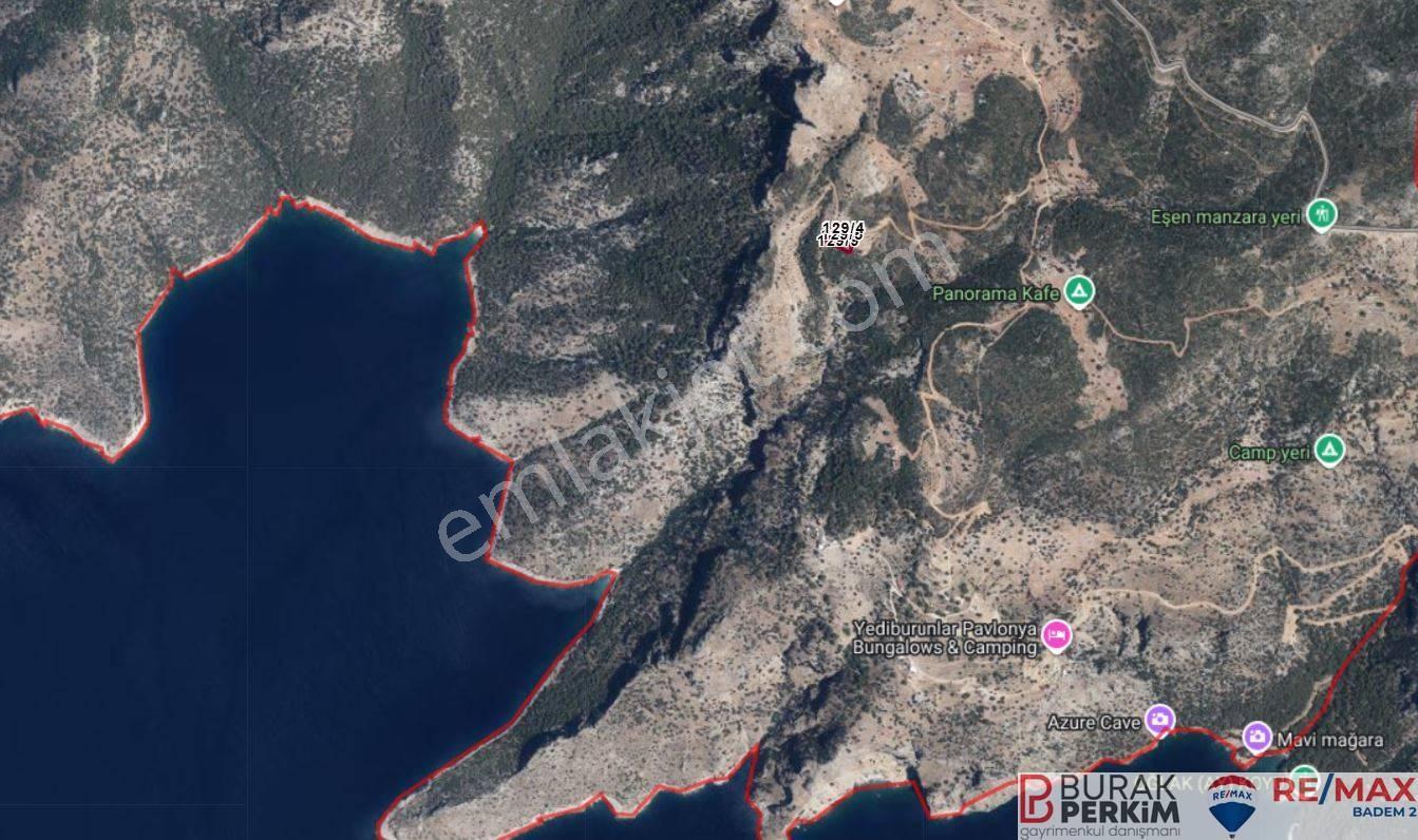Seydikemer Yediburunlarda 4.138 M² Deniz Manzaralı Satılık Tarla — fotoğraf 9
