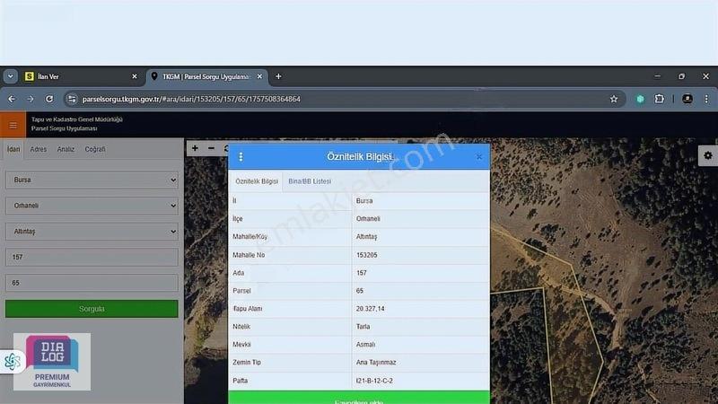 Dialog Premium Dan Orhaneli Altıntaş Da Satılık 20 Dönüm Tarla — fotoğraf 3