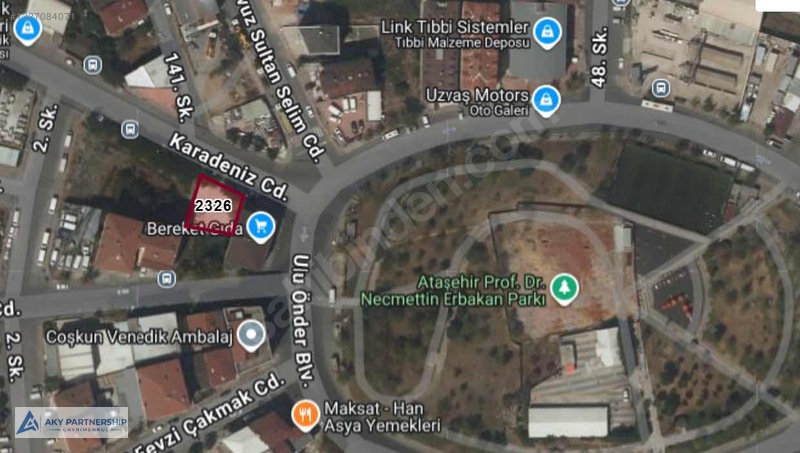 Ataşehir Ferhatpaşada Ana Yola Cepheli 315 M² Kiralık Tic.Arsa