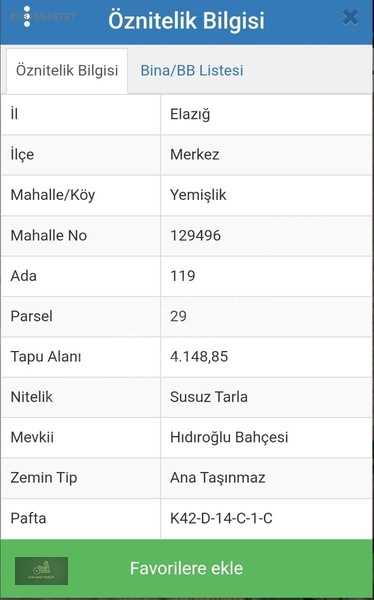 Emlakcı Yusuf Dan Elazığ Yemişlik'te 4150 M² Satılık Tarla — fotoğraf 2