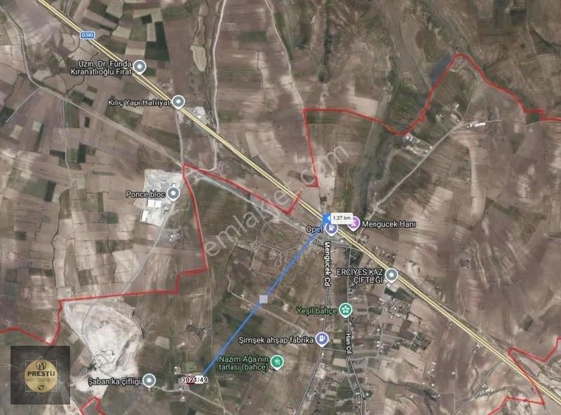 Talas Mengücekte 4.835 M² Yola Cepheli Yatırımlık Tarla — fotoğraf 4