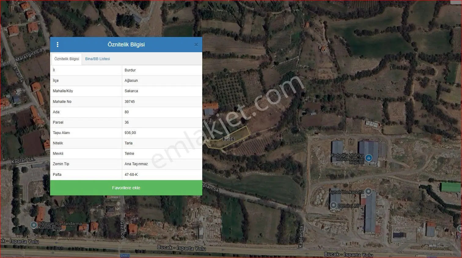 Ağlasun Sakarca Mahallesinde Satılık Fırsat Arazi — fotoğraf 3