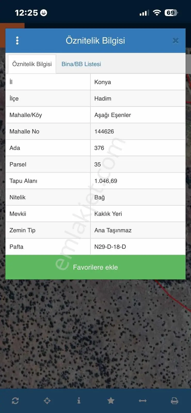 Cengizler'den Hadim'de 1.046 M2 Satılık Bağ — fotoğraf 2