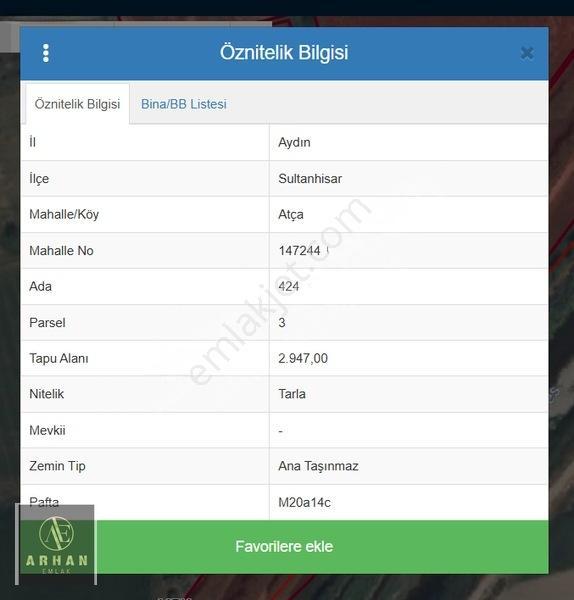 Sultanhisar Atça'da Satılık 2.947 M² Müstakil Tapulu Tarla — fotoğraf 10