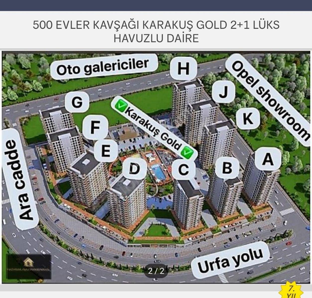500 Evler Kavşağı Karakuş Gold 2+1 Lüks Havuzlu Daire