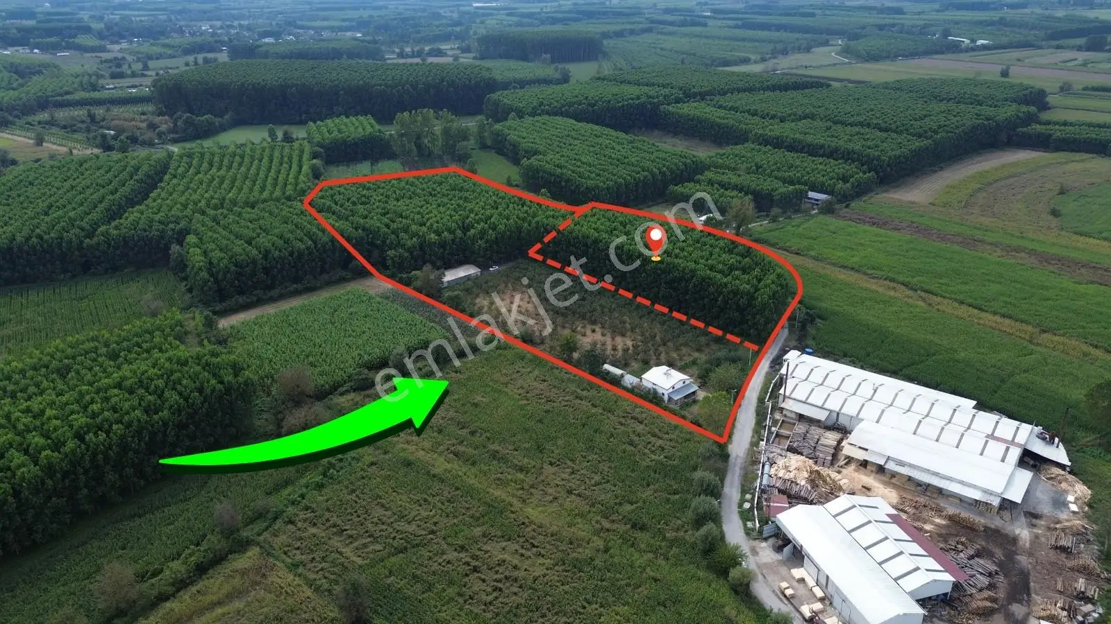 Kuşaçması Köyü 250Ad Kavak + 4664 M2 Satılık Tarla